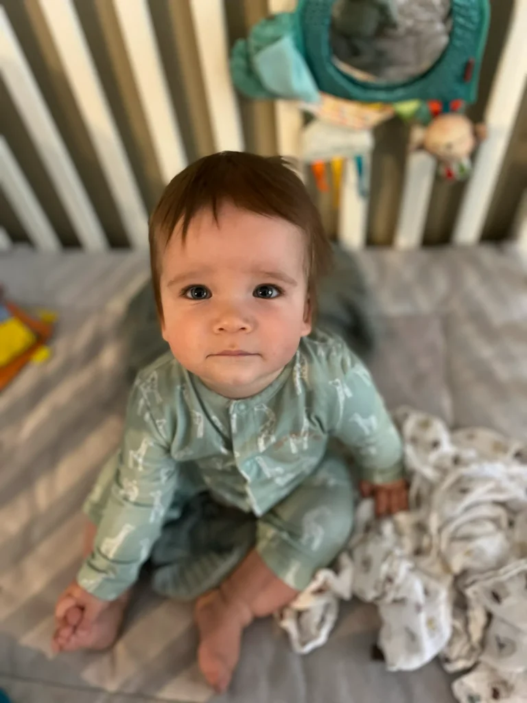 Baby Adriaan in bedje